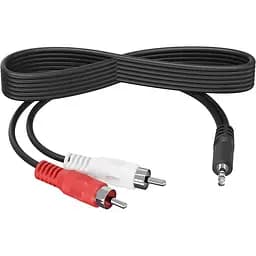 Кабель Ritar шнур штекер 3.5 2 штекери RCA 1.5 м чорний