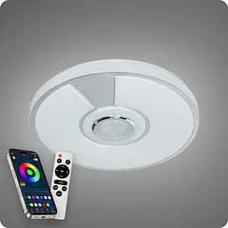 Люстра світлодіодна 517 Dlight RGB з пультом і колонкою 80Вт Білий (02159) - мініатюра 9