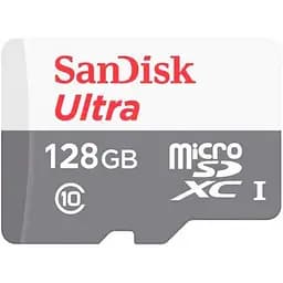 Карта памяти Sandisk i 128GB microSDXC C10 UHS-I R100MB/s Ultra + SD (SDSQUNR-128G-GN3MA)
