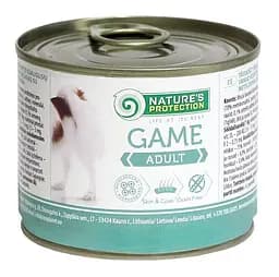 Влажный корм для взрослых собак всех пород с дичью Nature's Protection Adult Game 200 г