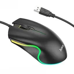 Комп'ютерна Миша HOCO GM19 Enjoy gaming luminous wiчервоний mouse Чорна
