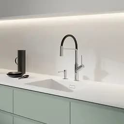 Змішувач для кухні з гнучким виливом Omnires Vita black/chrome (VI6350BLCR) чорний/хром - мініатюра 4