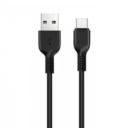 Кабель HOCO X13 USB to Type-C 3A, 1m, PVC, PVC connectors, Black
