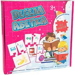 Навчальні пазли Strateg Веселий алфавіт, укр. мова, 96 елементів (525)
