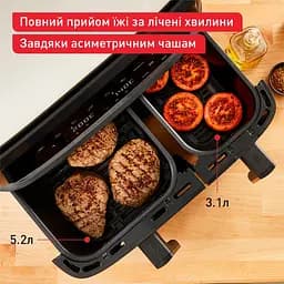 Аерогриль Tefal Dual EasyFry & Grill AirFryer чорний 2700 Вт (EY905B10) - мініатюра 7