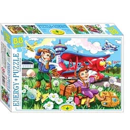 Детские Пазлы Самолет Биплан Энергия Плюс 83378 ЕГ-11 88 элементов