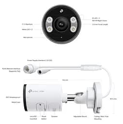 IP-Камера VIGI C345-2,8, PoE, 4Мп, 2,8 мм, H265+, IP66, Bullet, кольорове нічне бачення, зов TP-Link teh0015942 - мініатюра 7