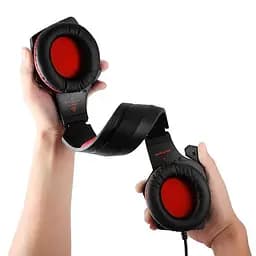 Провідна ігрова гарнітура Hunterspider Gaming with LED V1, USB, 3.5mm, 2m, black-red - мініатюра 9