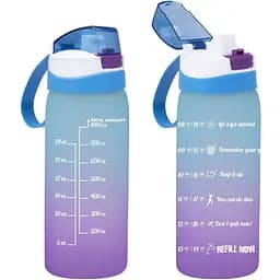 Пляшка для води Herevin PC-Double Coloured Blue 1 л (161646-160) - мініатюра 2