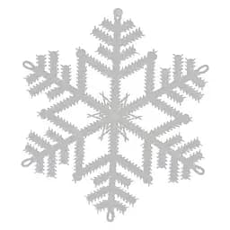 Снежинка с блестками 19 см