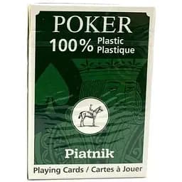 Карти гральні Piatnik 100% Plastic Poker Economy single deck (green) (PT-136214)
