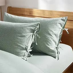 Комплект постільної білизни Lovely Svi варена бавовна (120 г/м2) Євро в клітинку Зелений - мініатюра 4