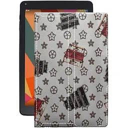 Чехол StatusCASE из экокожи для планшета Sigma mobile X-style Tab A101 Луи-Витон-белый
