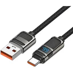 Кабель Hoco U137 5A Line Charging Data Cable with Display Type-C Чорний