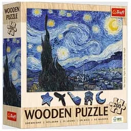 Пазл Trefl дерев'яний фігурний Зоряна ніч Вінсент ван Гог 200 ел. (20248)