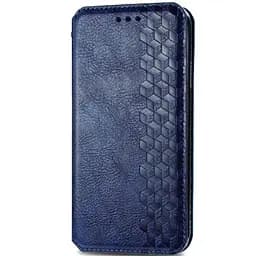 Кожаный чехол-книга GETMAN Cubic (PU) для Samsung Galaxy A31 Синий