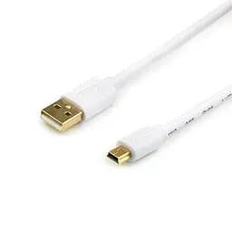 Кабель Atcom USB 2.0 AM/miniUSB, 1.8м, белый (16120)