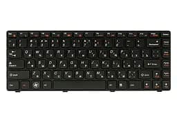 Клавіатура для ноутбука IBM/LENOVO IdeaPad G470 чорний, чорний фрейм