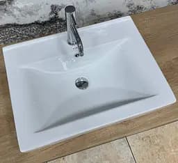 Умивальник VBI Bagnara 60 white врізний VBI-018062, Білий - мініатюра 5