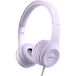 Навушники-гарнітура Hoco with mic Graceful Charm W21 бузкова