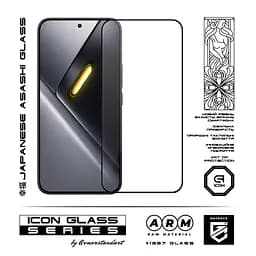 Захисне скло для Xiaomi Poco X8 Pro Max 5G, Icon, 2.5D загартоване скло, повне проклеювання, глянсове, удароміцне, з олеофобним покриттям, сумісне з чохлами, міцність 9H, проста установка, ArmorStandart (ARM90695) - мініатюра 2