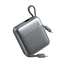 Павербанк Remax FC-05 / 10000 мАг / 22.5 Вт / USB-C + Lightning / PD+QC / Cірий