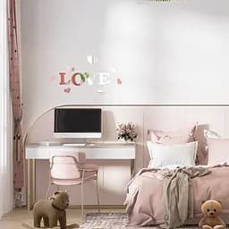 Дзеркальний декор акриловий самоклеючий Love срібло,11шт (D) SW-00002495 - мініатюра 3