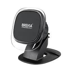 Тримач телефону автомобільний Brevia Dash СrystalMag на панель приладів, 4 магніти, чорний(48540)