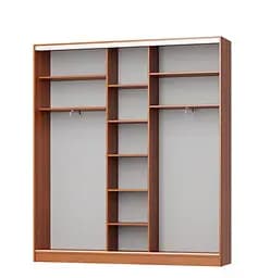 Шафа-купе тридверна MebelStar Стандарт AL 3 Дзеркала 210x45x240 см Антрацит (MBS-1580) - мініатюра 2