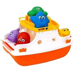 Іграшковий паром 7938 Technok Toys з 6 різнокольоровими фігурками різної форми для гри в піску, воді та вдома
