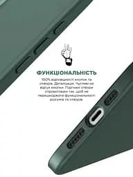 Силиконовый чехол с MagSafe для Apple iPhone 15 Pro Max, ICON2 MagCase, зеленый, противоударный, панель с мягкой подкладкой, защита всего корпуса, поддержка беспроводной зарядки, совместим с защитными стеклами и пленками, ArmorStandart (ARM72750) - мініатюра 4