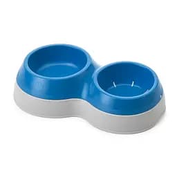 Миска для корма с двойным дном для воды Medium 33x20x9h, синий