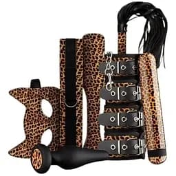 Набор BDSM аксессуаров Panthra Gato Set 8 шт. леопардовый