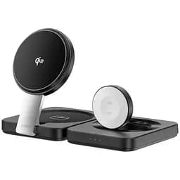 Бездротовий зарядний пристрій Wiwu Wi-W028 3in1 Wireless Charger with MagSafe Black [121108]