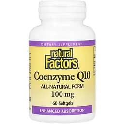 Коензим Q10 Natural Factors Coenzyme Q10 100 mg, 60 капсул