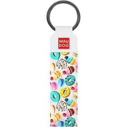 Брелок Waudog Design Пончики, шкіра, 9,5х2см, білий