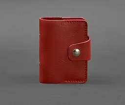 Женский кожаный кард-кейс 7.1 (Книжечка) красный