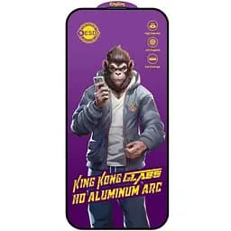 Захисне скло 5D Anti-static Purple (тех.пак) для Apple iPhone 15 Pro Max (6.7) Чорний