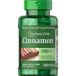 Натуральна добавка Puritan's Pride Cinnamon 500 mg 100 капсул