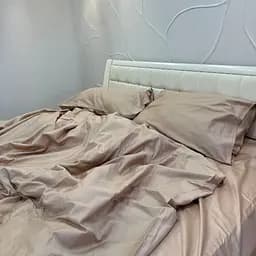 Комплект постільної білизни сатин 100% бавовна мокко Morning - двоспальний - мініатюра 2