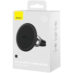 Автомобільний утримувач холдер Baseus C01 Magnetic Phone Holder Air Outlet Version SUCC000101 Black - мініатюра 5