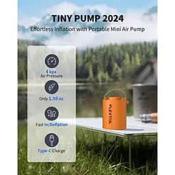 Насос кемпінговий Flextail Tiny Pump, помаранчевий - мініатюра 4