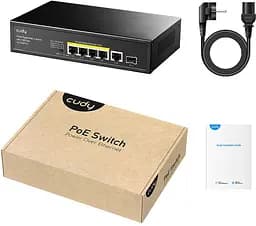 Коммутатор Cudy GS1005PTS1, 5 порт  Gigabit PoE+ Switch with 1 SFP Port 120W (GS1005PTS1)