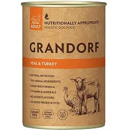Влажный корм для взрослых собак Grandorf Veal & Turkey Adult телятина с индейкой 400 г