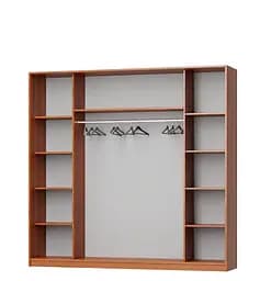 Шафа-купе тридверна MebelStar Комбо AL 2ДСП/Дзеркало 230x60x210 см Аляска сірий (MBS-3379) - мініатюра 2