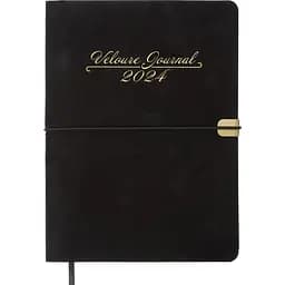 Ежедневник датированный Buromax Velour 2024 A5 черный (BM.2134-01)