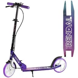 Самокат No brand 88-98х53х12 см Чорно-фіолетовий 000255840