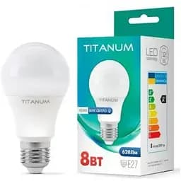 Лампочка TITANUM A60 8W E27 4100K (TLA6008274)