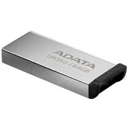 USB флеш накопичувач ADATA 64GB UR350 Silver-Black USB 3.2 (UR350-64G-RSR/BK) - мініатюра 4