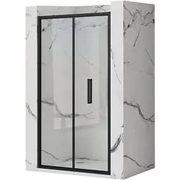 Душові двері Rea Rapid Fold 80 REA-K6418, прозорий, чорний